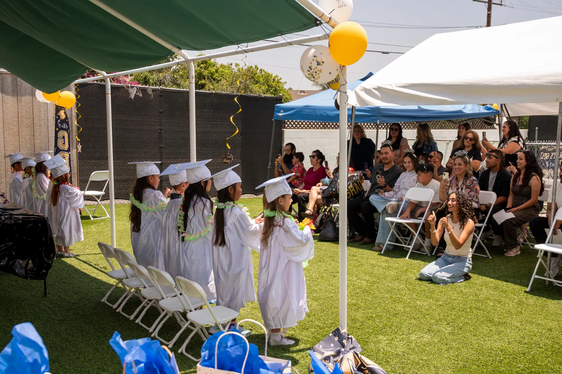 Children from Cherry Blossom Childcare & Preschool celebrating graduation