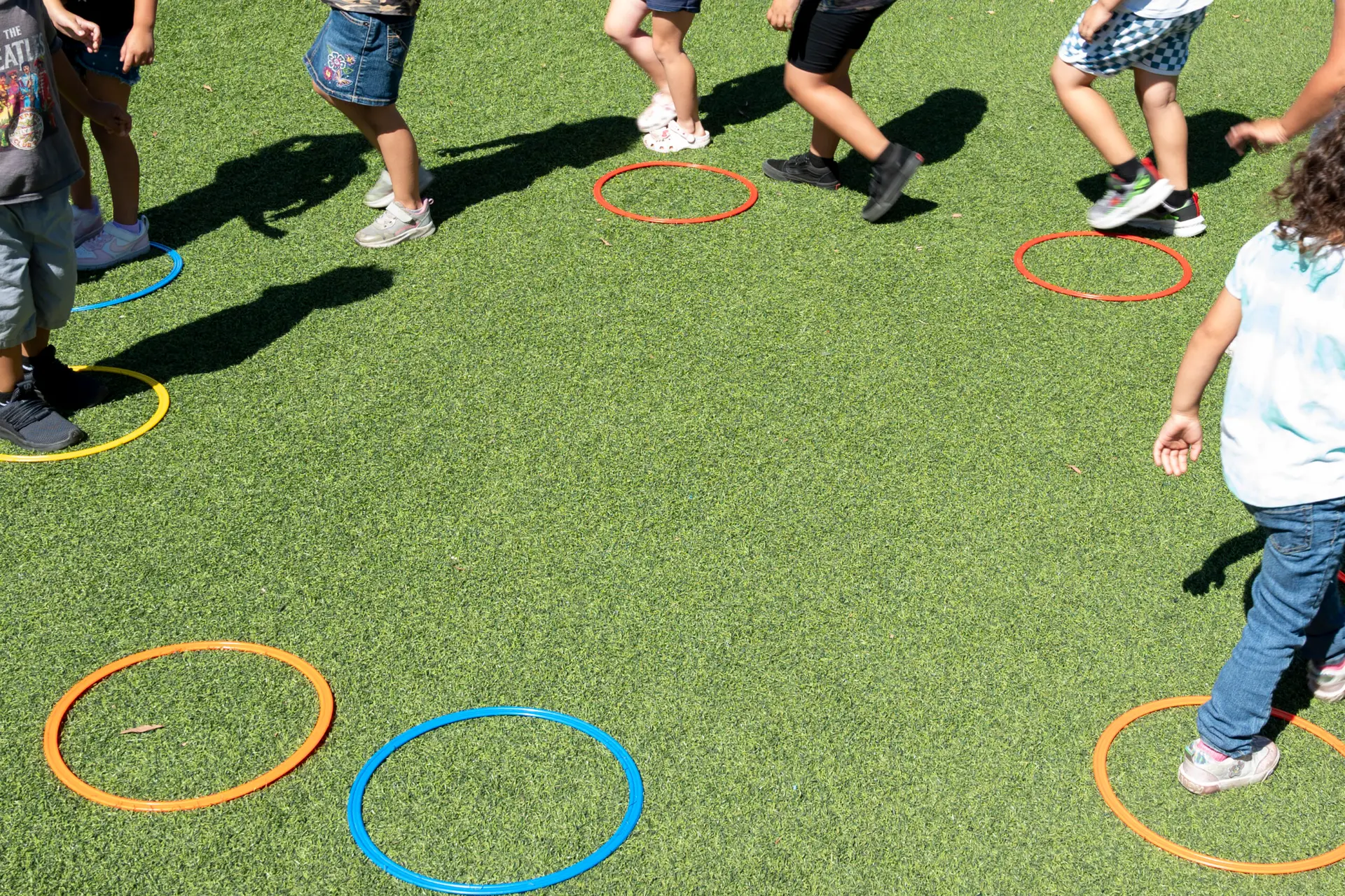 Children participating in an outdoor activity at Cherry Blossom Childcare & Preschool